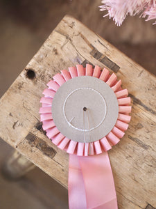The Personalised ‘On The Nice List’ Luxury Rosette, Pink