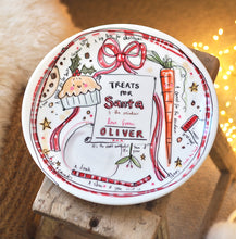 Load image into Gallery viewer, Personalised XL Luxury Christmas Ceramic Plate For Santa
