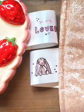 Load image into Gallery viewer, Pair of sew in fabric labels ‘So Very Loved’ x ‘Bunnies’

