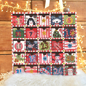The Hand Painted Classic Christmas Wooden Advent Calendar