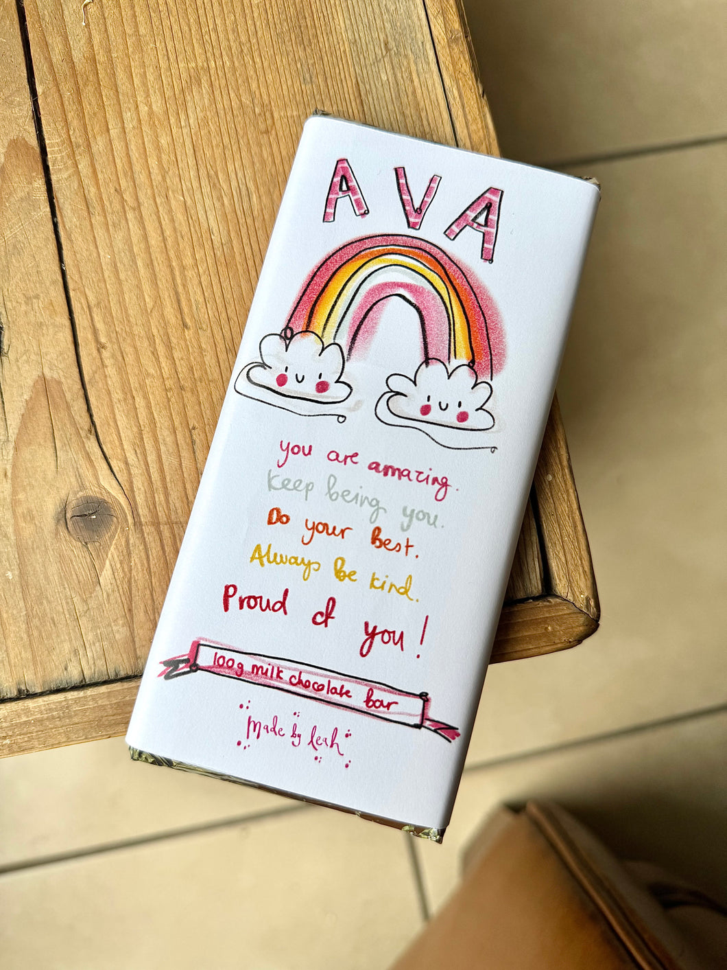 Personalised ‘Proud Of You’ Rainbow Chocolate Bar