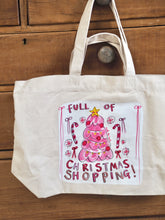 Load image into Gallery viewer, XL ‘FULL OF CHRISTMAS SHOPPING’ Tote Bag
