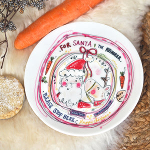 Luxury Santa Christmas Eve Ceramic Plate