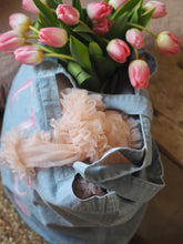 Load image into Gallery viewer, Luxury Vintage Washed Blue Denim Tote ‘Let’s Go Girls’
