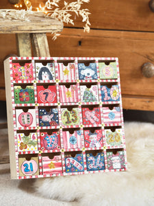 The Hand Painted Classic Christmas Wooden Advent Calendar