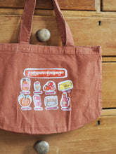 Load image into Gallery viewer, Luxury Vintage Washed Burnt Orange Tote ‘Autumn Baking’
