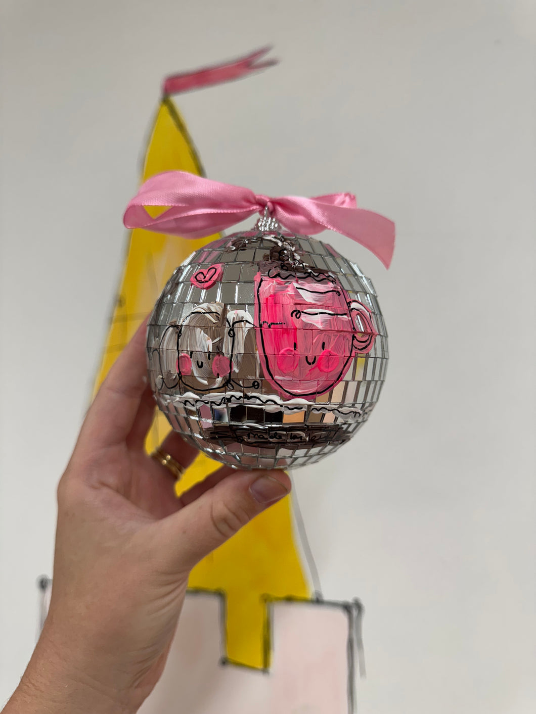 10cm Disco Ball “Coffee and a croissant”