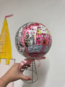 The Made by Leah Disco Tree Topper XL ‘Pink Christmas Castle’