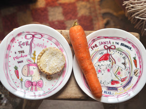 Luxury Pink Christmas Eve Ceramic Plate