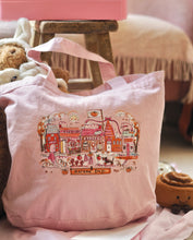 Load image into Gallery viewer, Luxury Vintage Washed Pink Tote ‘The Cutie Autumn Village’
