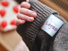 Load image into Gallery viewer, Pair of sew in fabric labels ‘So Very Loved’ x ‘Bunnies’
