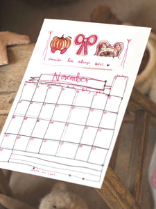2026 A4 Quotes & Made by Leah Doodles Calendar