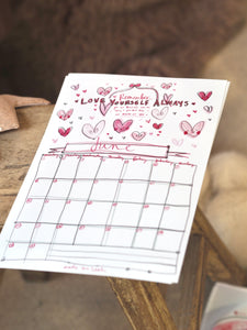 2026 A4 Quotes & Made by Leah Doodles Calendar