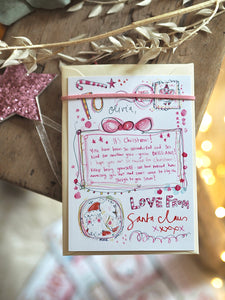 Personalised Letter From Santa, Pink Edition