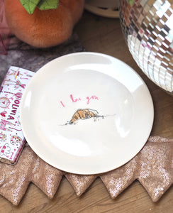 The Ceramic Croissant ‘I Love You’ Plate