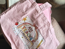 Load image into Gallery viewer, ‘All The Teacher Essentials’ Luxury Vintage Washed Tote
