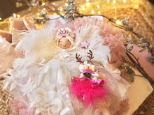 Load image into Gallery viewer, Hand Made Flossy Tree Topper Fairy
