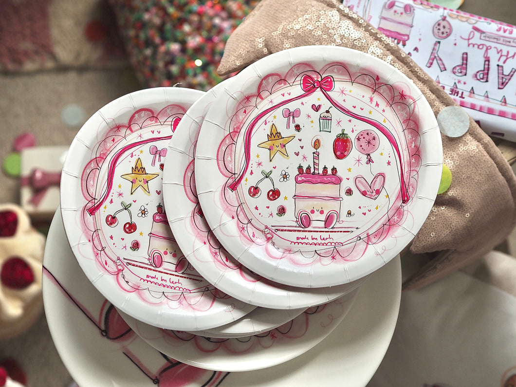 Made by Leah 8 Cute Paper Party Plates