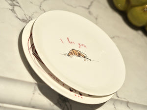 The Ceramic Croissant ‘I Love You’ Plate