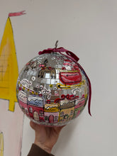 Load image into Gallery viewer, Christmas 20cm Disco Ball ‘Sleigh Over The Rooftops’
