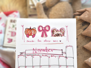 2026 A4 Quotes & Made by Leah Doodles Calendar