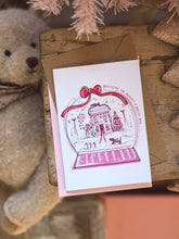Load image into Gallery viewer, The Pink Christmas Snowglobe Design
