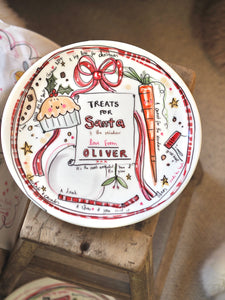 Personalised XL Luxury Christmas Ceramic Plate For Santa