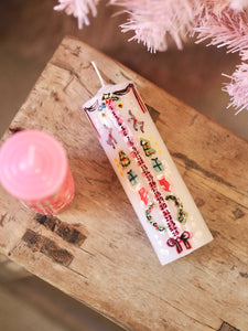 Hand Painted Advent Candle Cream