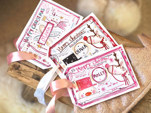 Personalised Red Christmas Gift Tag