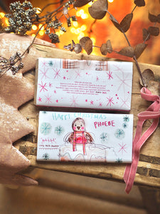 The Personalised Christmas Robin Chocolate Bar