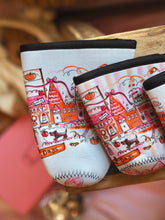Load image into Gallery viewer, ‘The Cutie Autumn Village’ Coffee Cosy Sleeve
