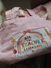 Load image into Gallery viewer, ‘All The Teacher Essentials’ Luxury Vintage Washed Tote
