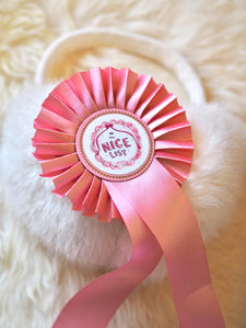 The Personalised ‘On The Nice List’ Luxury Rosette, Pink