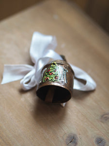 Hand Painted Brass Bell 9 ‘Oh Christmas Tree’