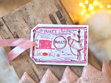 Load image into Gallery viewer, Personalised Pink Christmas Gift Tag
