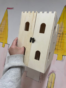 The BESPOKE Hand Painted Wooden Castle Dolls House ‘The Classic Castle’
