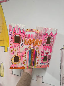 The Hand Painted Wooden Castle Dolls House ‘The Candy Castle’
