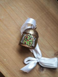 Hand Painted Brass Bell 9 ‘Oh Christmas Tree’