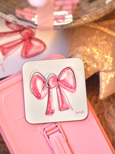 Big Pink Bow Coaster