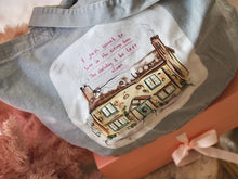 Load image into Gallery viewer, Luxury Vintage Washed Denim Tote ‘The Holiday Cottage’
