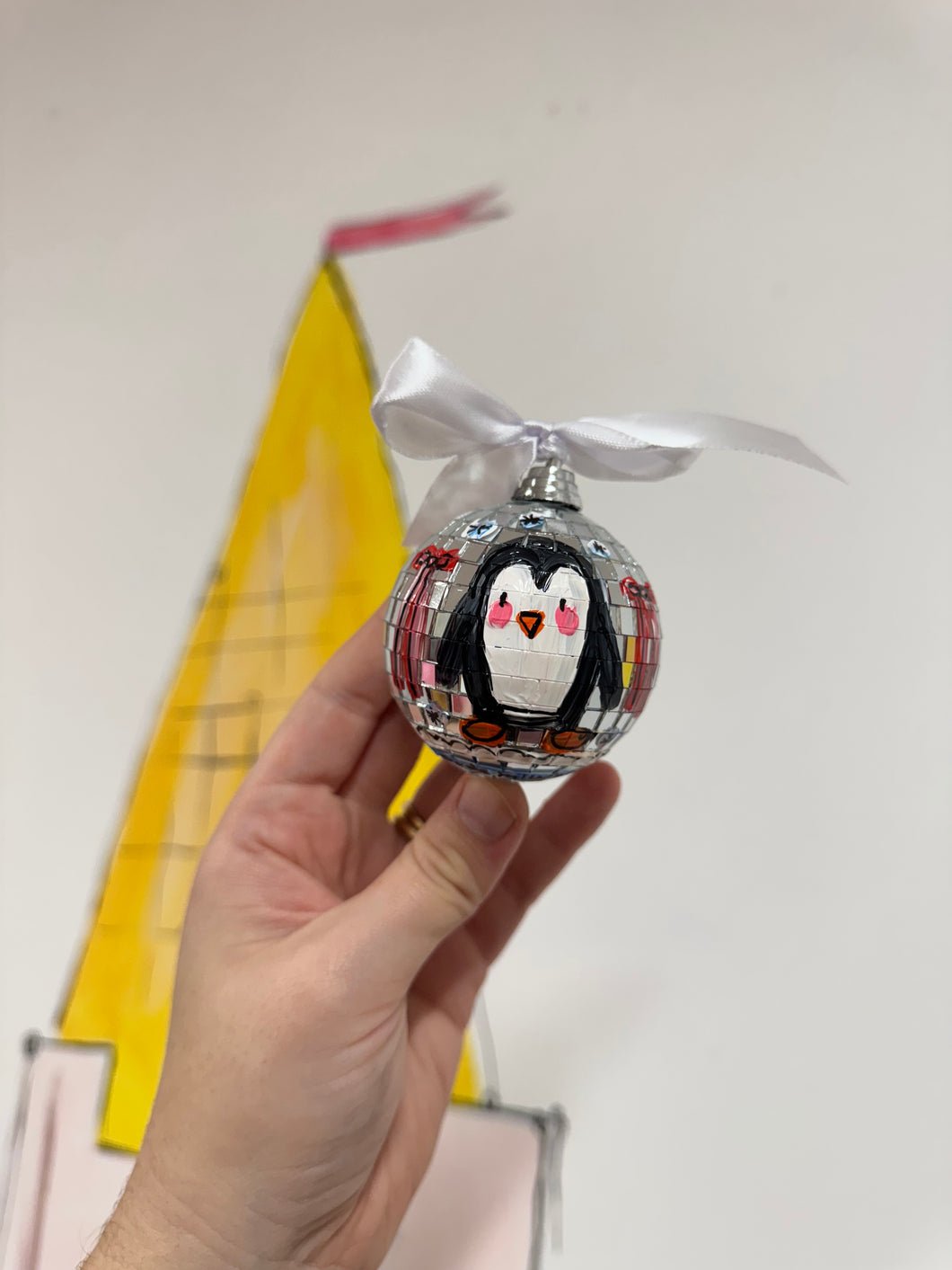Disco Ball Hanging Bauble ‘Penguin’