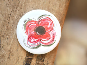 Large Poppy Remembrance Pin Badge
