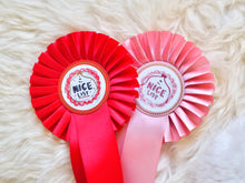 Load image into Gallery viewer, The Personalised ‘On The Nice List’ Luxury Rosette, Pink
