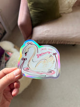 Load image into Gallery viewer, Swan ‘Just Keep Swimming’ Super Cute Sticker
