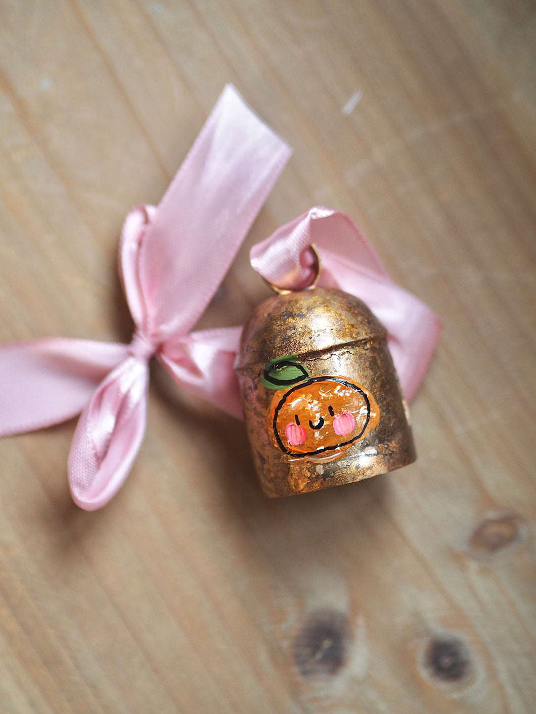 Hand Painted Brass Bell 2 ‘Little Clementine’