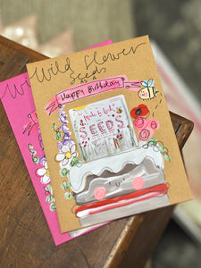 PERSONALISED Occassion Wild Flower Seeds Hand Painted Seed Envelope