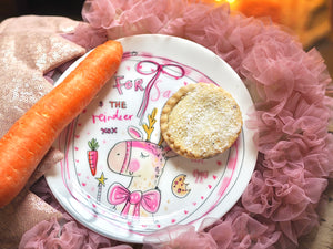 Luxury Pink Christmas Eve Ceramic Plate