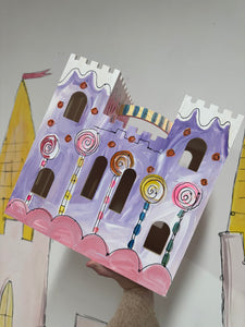 The Hand Painted Wooden Castle Dolls House ‘The Candy Castle’