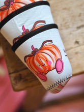 Load image into Gallery viewer, ‘Cosy Up’ Pumpkin Coffee Cosy Sleeve
