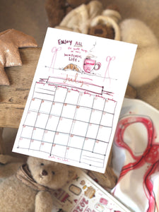 2026 A4 Quotes & Made by Leah Doodles Calendar